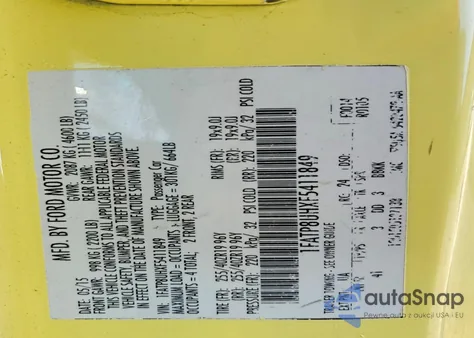 2015 Ford Mustang from USA, damaged, VIN 1FATP8UHXF5411849